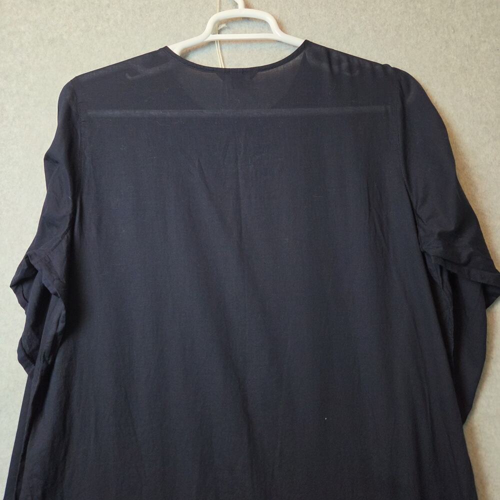 Lands' End 100% Lightweight Cotton Navy 3/4 Sleeve Shift Tunic Dress Plus 1X - Picture 8 of 14